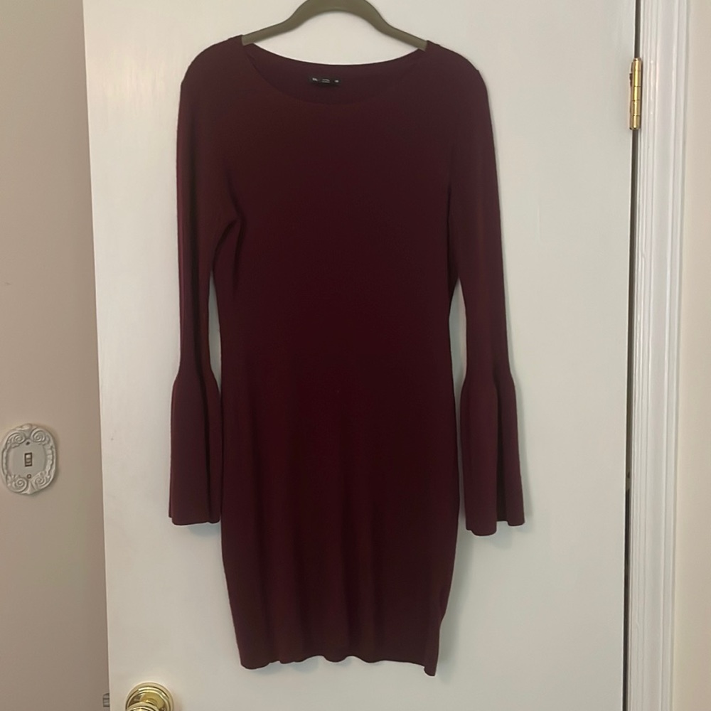 Club Monaco sweater dress with bell sleeve. Size M
